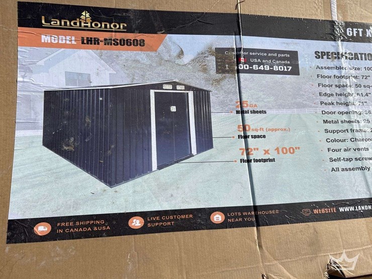 land-honor-6'x8'-galvanized-apex-roof-metal-shed-image-1