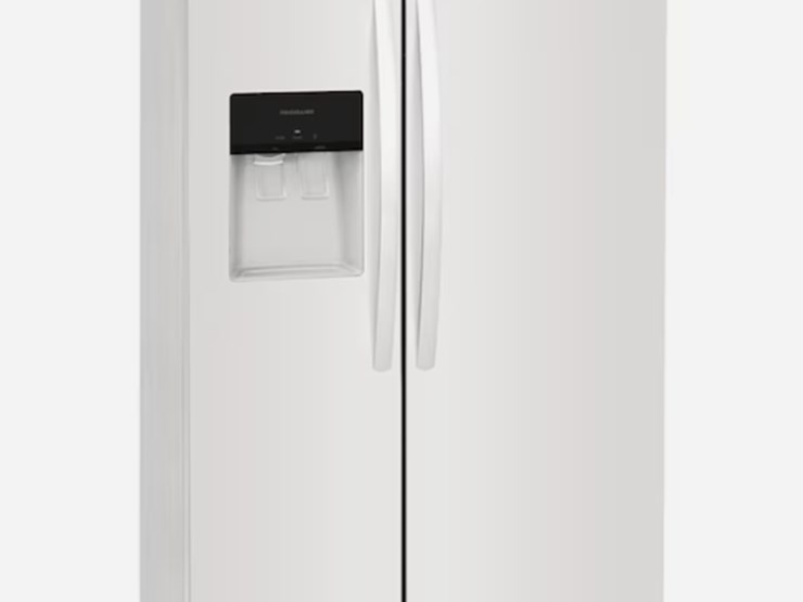 frigidaire-25.6-cu.-ft.-standard-depth-36"-w-side-by-side-refrigerator-in-white-w/-dispenser,-unused-image-1