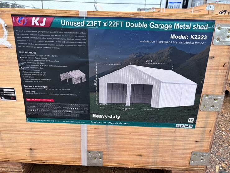 #8032-•-double-garage-metal-shed-image-2