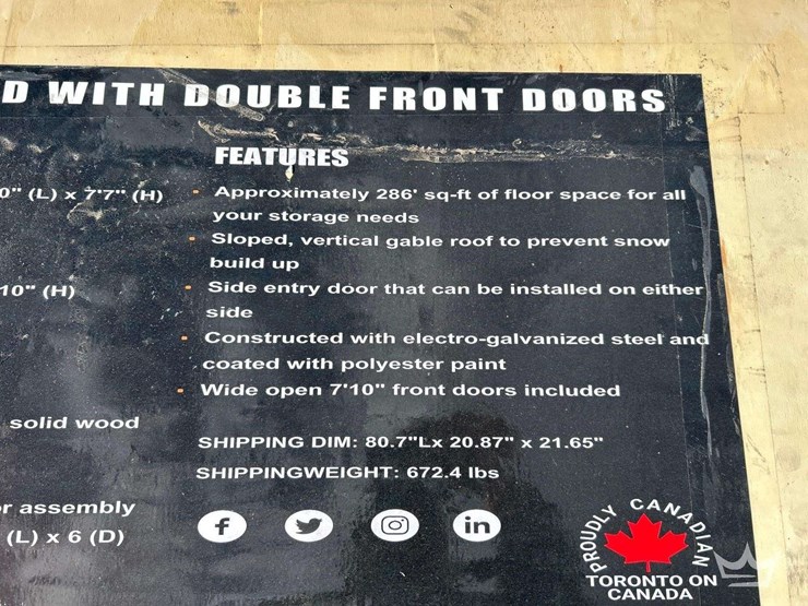 11'x19'-metal-garage-shed-with-double-front-doors-image-4