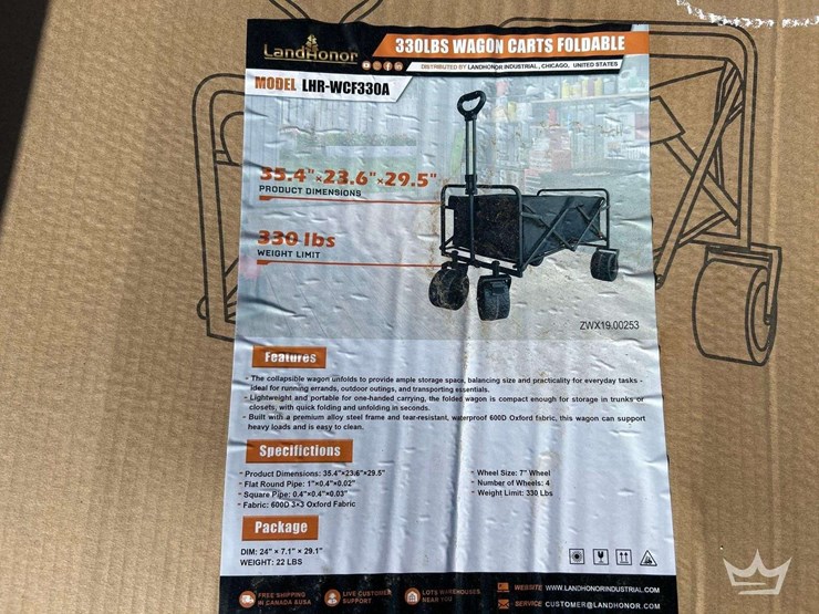 land-honor-330lbs-wagon-foldable-cart-image-1