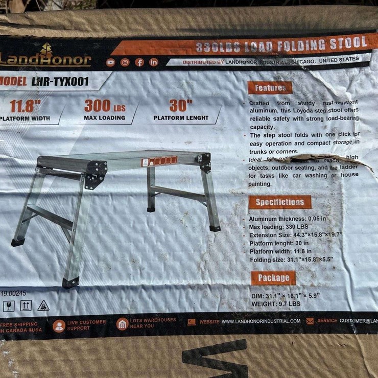 Land Honor 330lbs Load Folding Stool