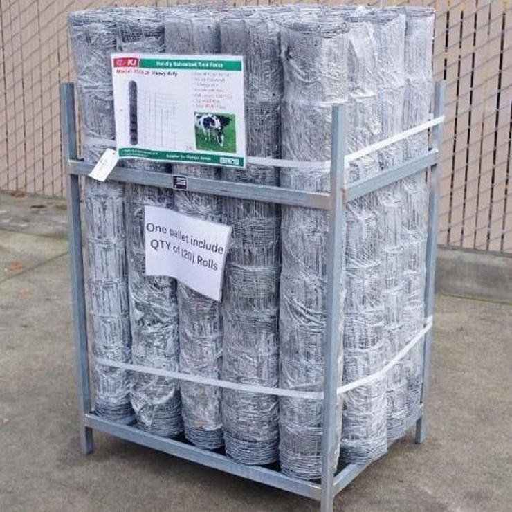 [20] KJ Heavy Duty 4'H x 100'L Rolls Hot-Dip Galvanized Field Fence, M/N K1230-20, Unused