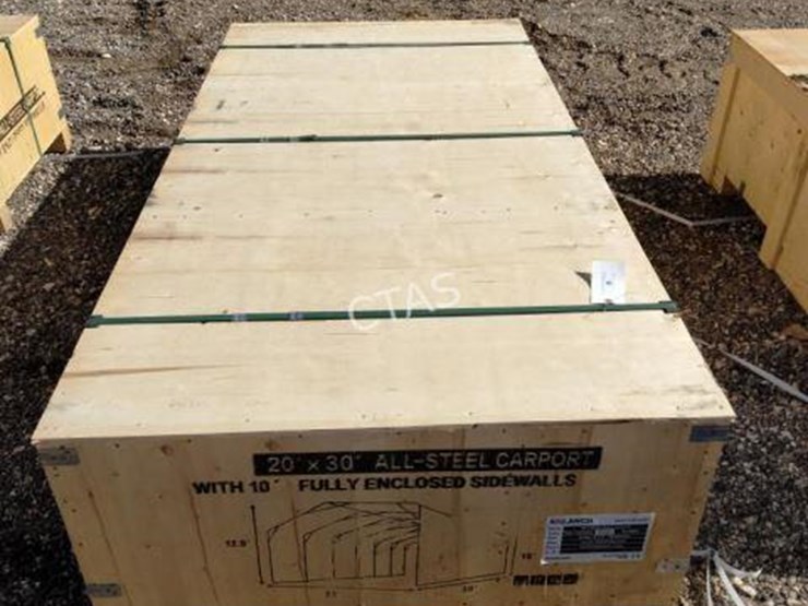 #9-•-20'-x-30'-all-steel-carport-w/-enclosed-sides-image-3