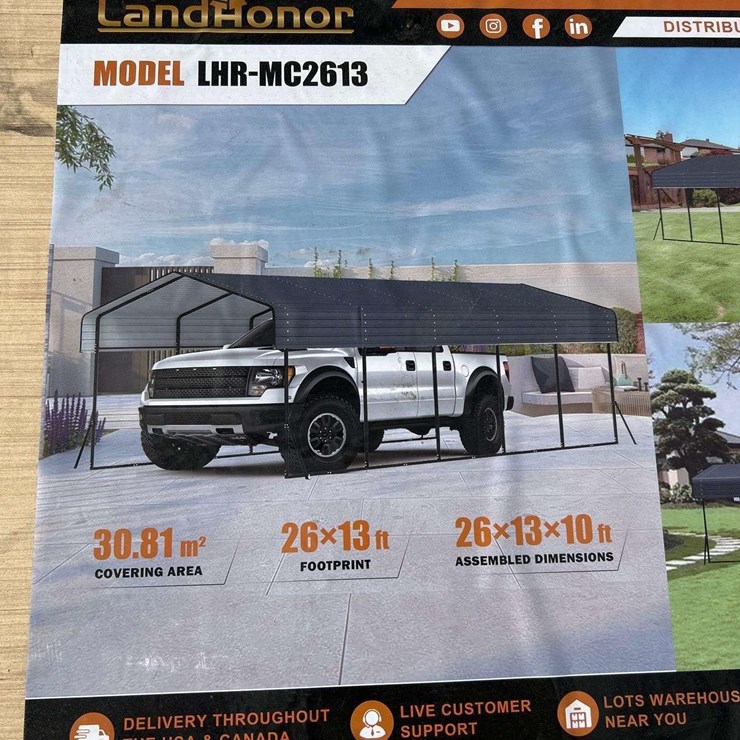 Land Honor 26' x 13' Metal Carport