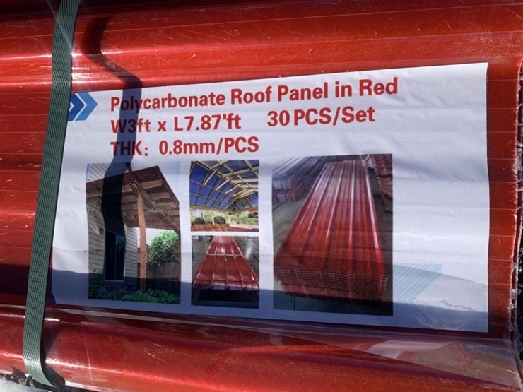 (30)-unused-8ft-x-3ft-corrugated-polycarbonate-image-2