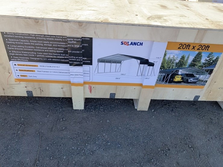 unused-sd-lanch-20ft-x-20ft-x-9.5ft-steel-carport.-image-3