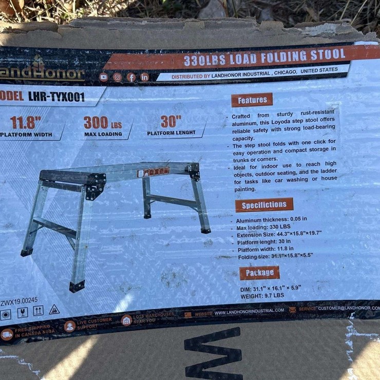 Land Honor 330lbs Load Folding Stool