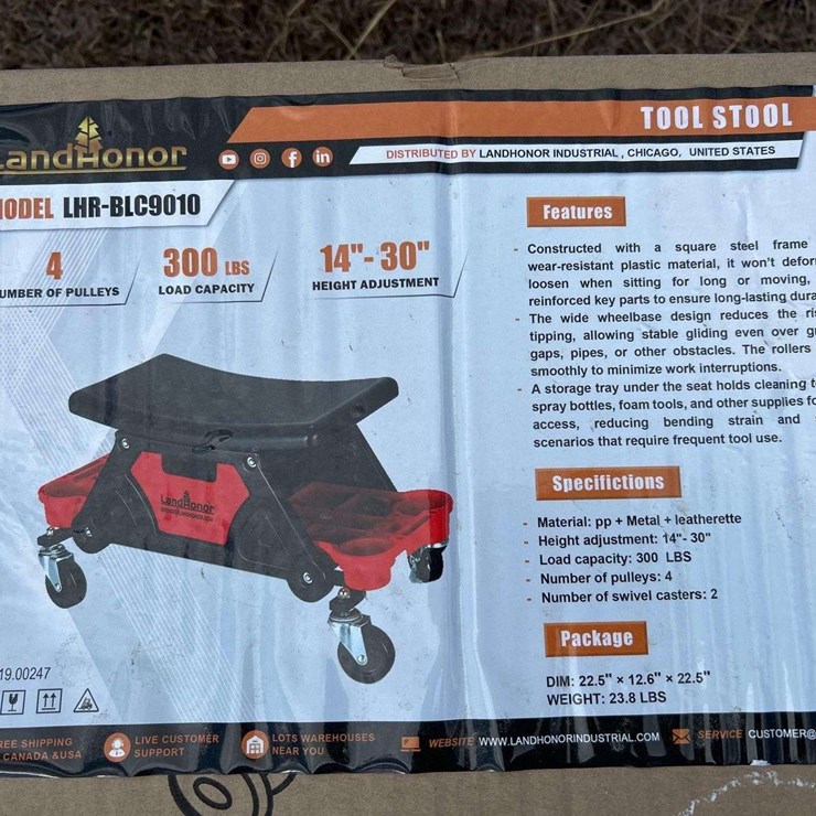 Land Honor 330lbs Tool Stool