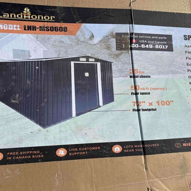 Land Honor 6'x8' Galvanized Apex Roof Metal Shed