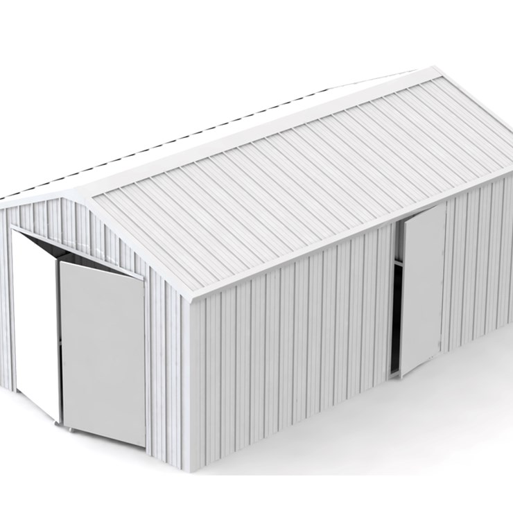 KJ 12' x 20' Heavy Duty Single Garage Metal Shed, M/N K1220, Unused