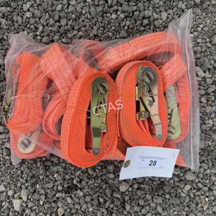 #28 • Ratchet Straps - Qty: 8, 3.8cm x 5m