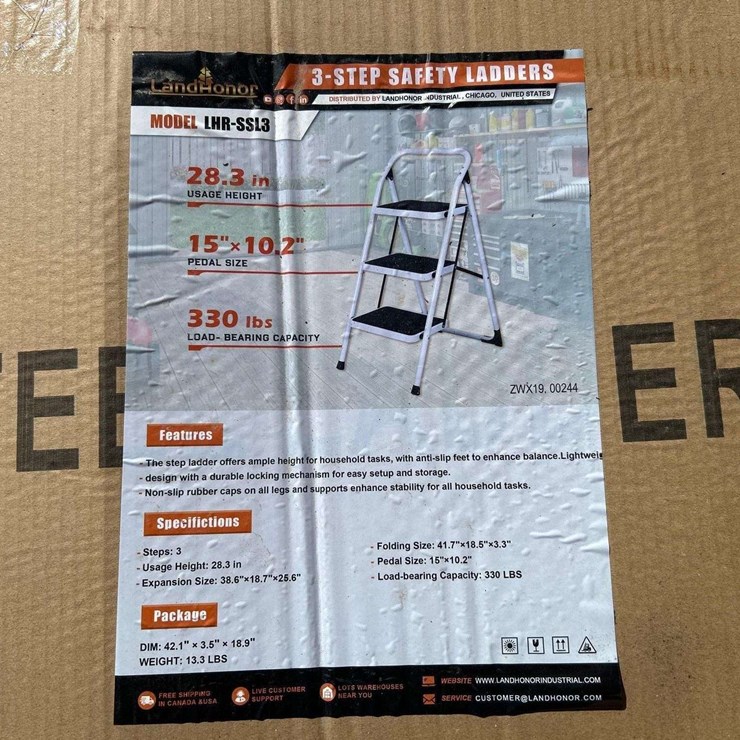 Land Honor 3-Step Safety Ladder