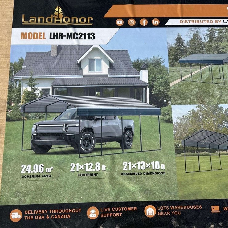 Land Honor 21' x 13' Metal Carport