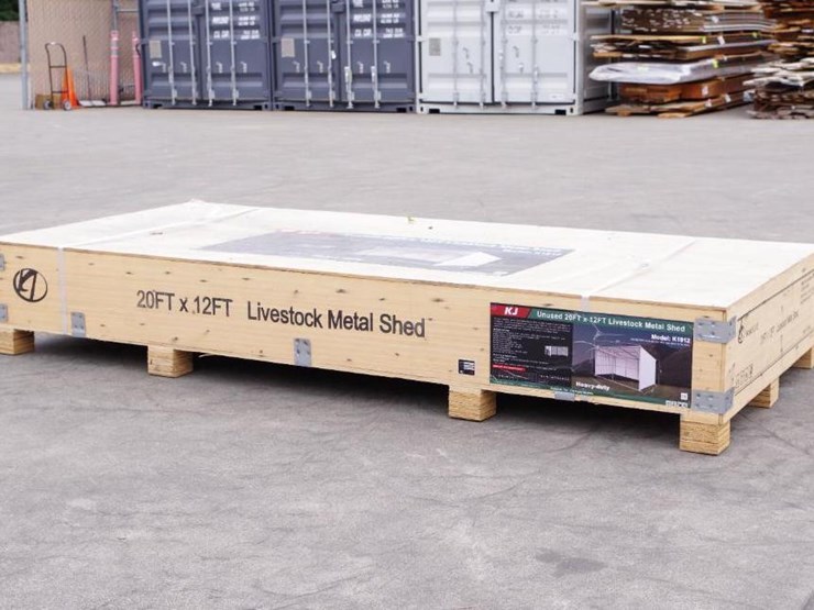 kj-heavy-duty-20'-x-12'-livestock-metal-shed,-m/n-k1912,-unused-image-2