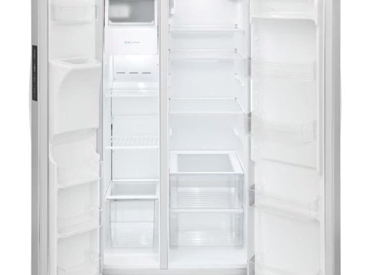frigidaire-25.6-cu.-ft.-standard-depth-36"-w-side-by-side-refrigerator-in-white-w/-dispenser,-unused-image-2