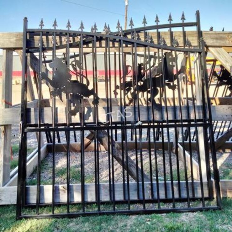 #85 • Bi-Parting Iron Gate w/ Lion Motif - 4.2M
