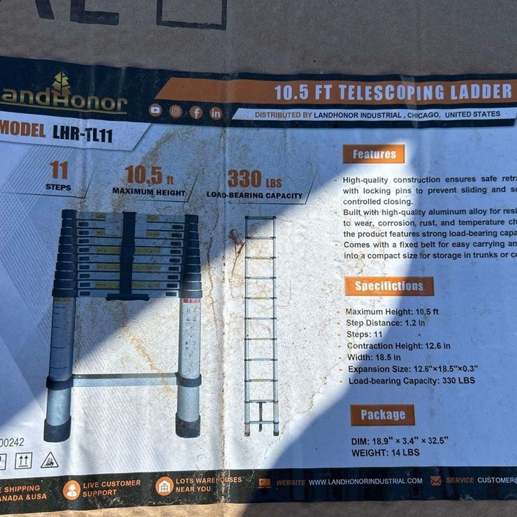 Land Honor 10.5' Telescoping Ladder