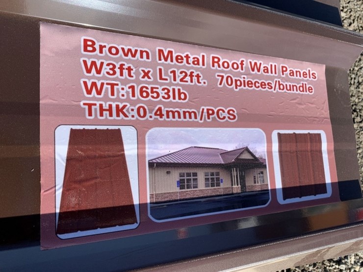 (70)-unused-12ft-x-3ft-metal-corrugated-roof-image-3