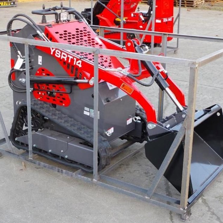2026 AGT INDUSTRIAL YSRT14 Stand-On Mini Skid Steer Loader, 6" Track Belts, 32" Bucket, Unused