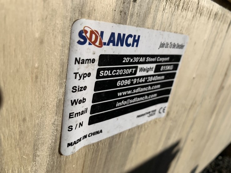 unused-2025-sd-lanch-20ft-x-30ft-steel-carport.-image-4