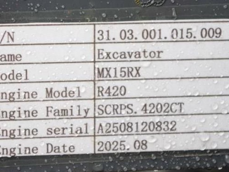 2025-cfg-industrial-mx15rx-mini-excavator-w/-pilot-system,-rato-gasoline-engine,-unused-image-3
