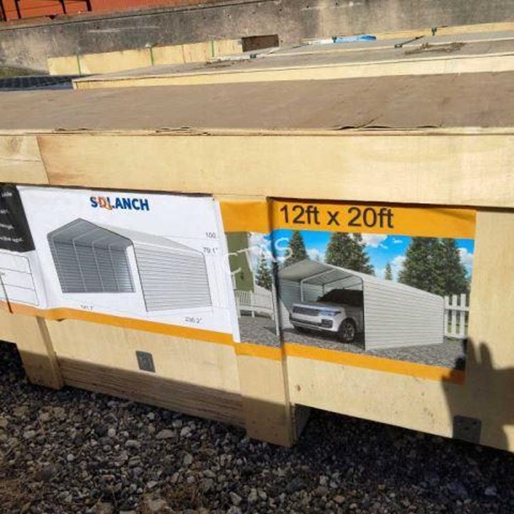 #7 • 12' x 20' High-End Carport w/ Enclosed Sides