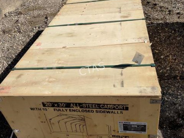 #10-•-20'-x-30'-all-steel-carport-w/-enclosed-sides-image-3