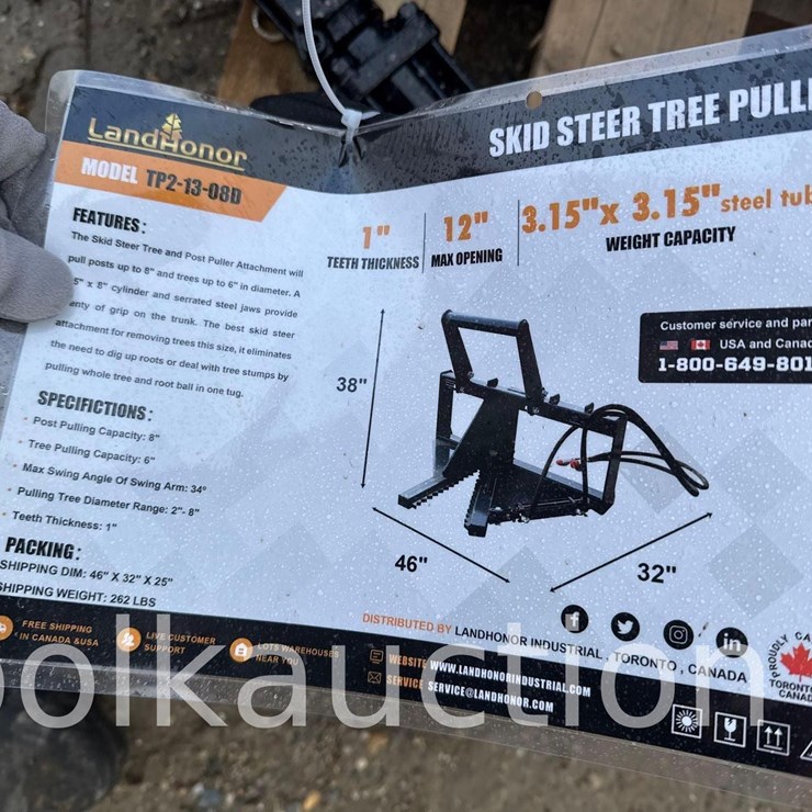 2762 - SKID STEER TREE PULLER