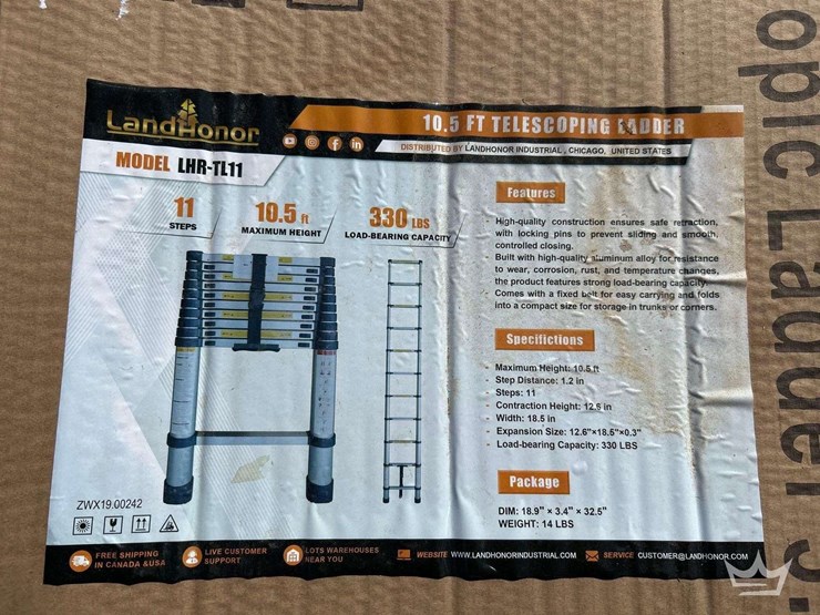 land-honor-10.5'-telescoping-ladder-image-1