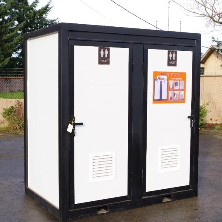 ABOSS 6.6'W x 4.2'D Double Portable Restroom, Unused