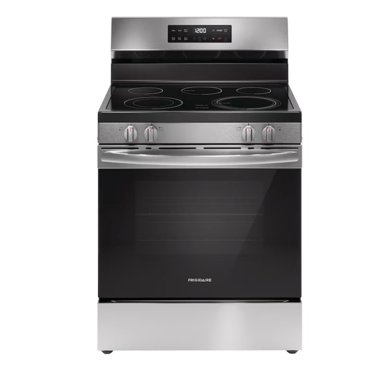 FRIGIDAIRE 30" Glass Top, 5-Burners 5.3 Cu. Ft. Electric Range, Unused, See Description