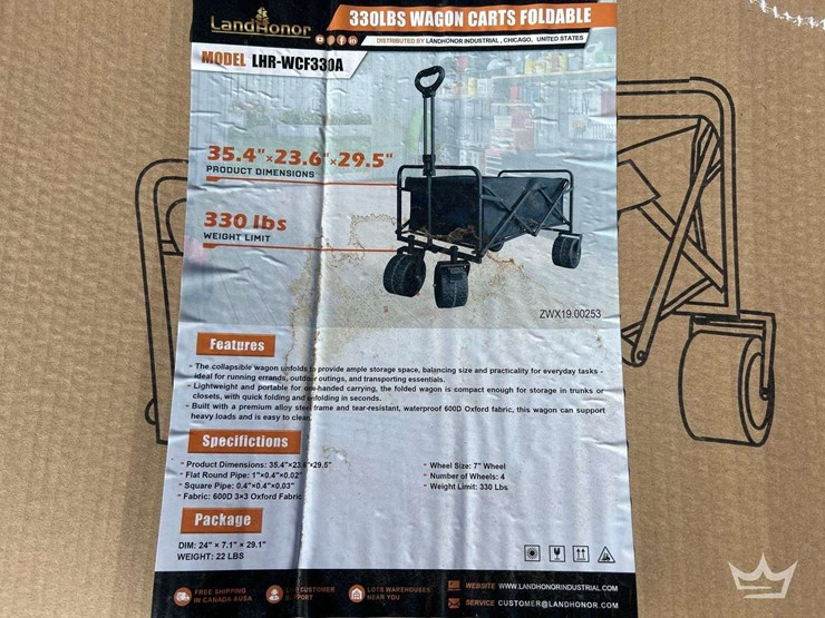 land-honor-330lbs-wagon-foldable-cart-image-1