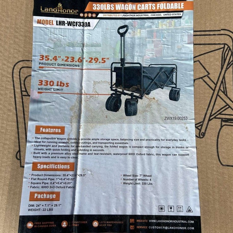 Land Honor 330lbs Wagon Foldable Cart