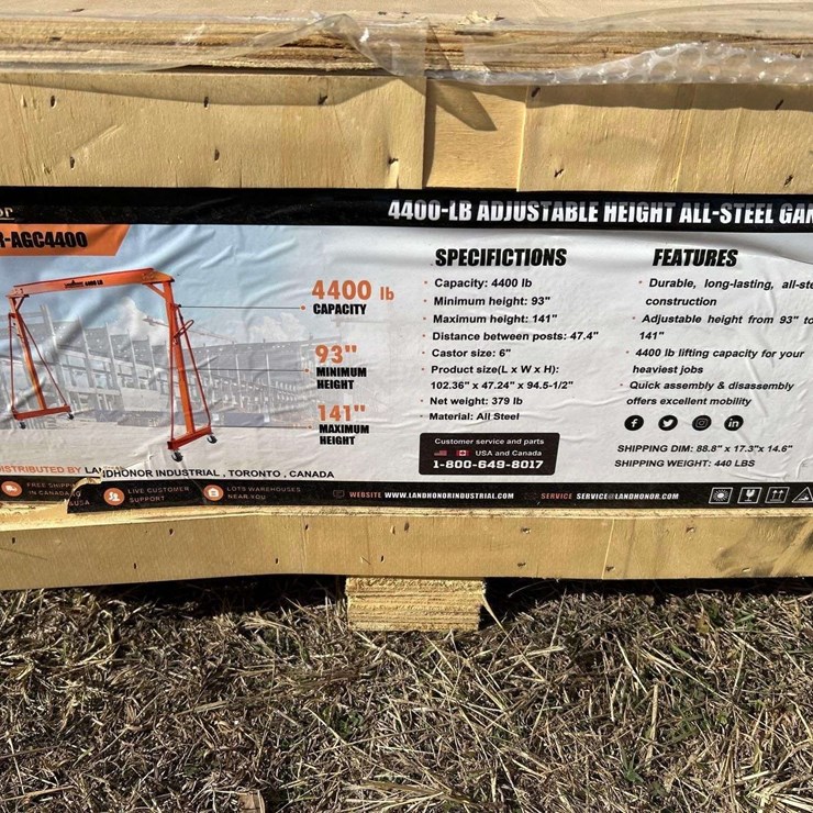 Land Honor 4400 lbs Adjustable Height All-Steel Gantry Crane
