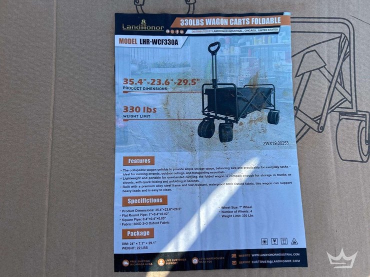 land-honor-330lbs-wagon-foldable-cart-image-1