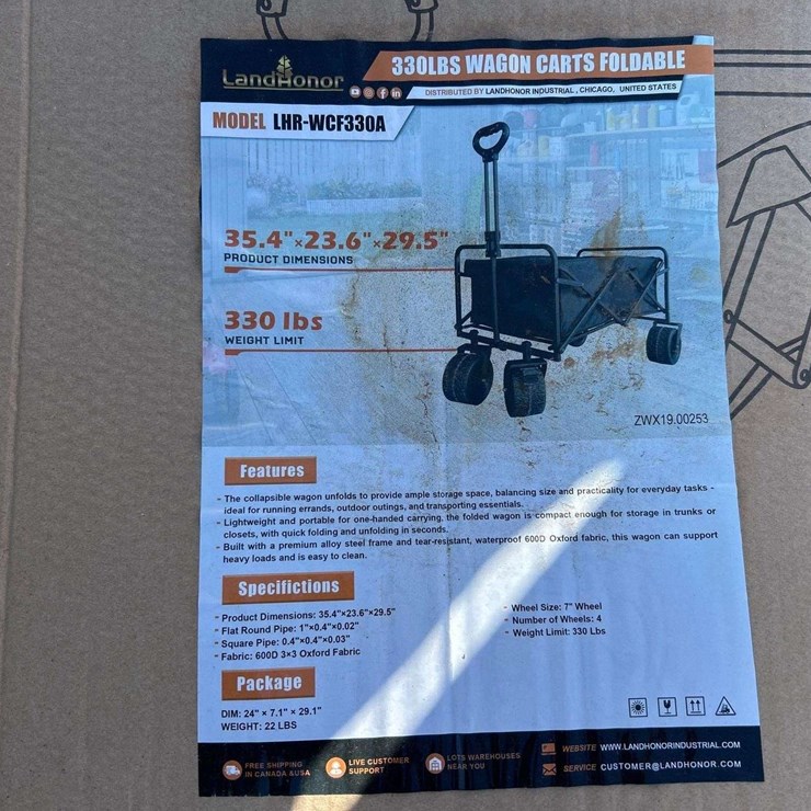 Land Honor 330lbs Wagon Foldable Cart