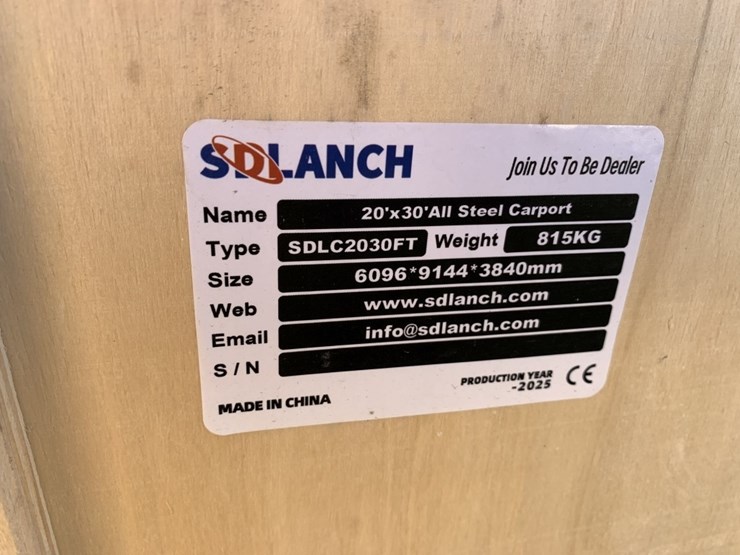 unused-2025-sd-lanch-20ft-x-30ft-steel-carport.-image-4