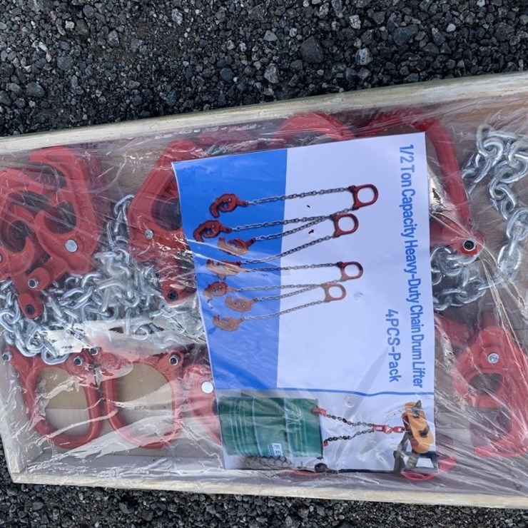(4) Unused Heavy Duty Chain Drum Lifter.
