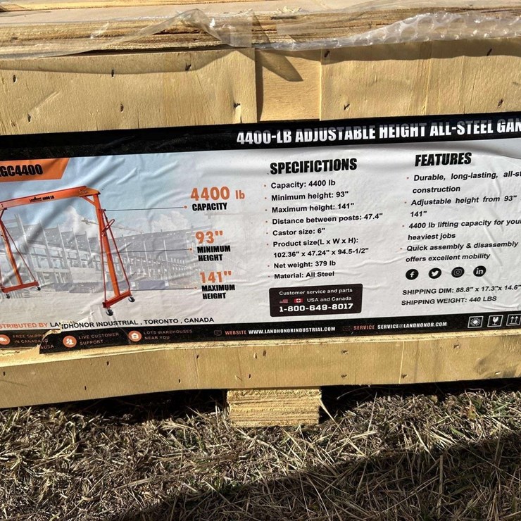 Land Honor 2200 lbs Adjustable Height All-Steel Gantry Crane