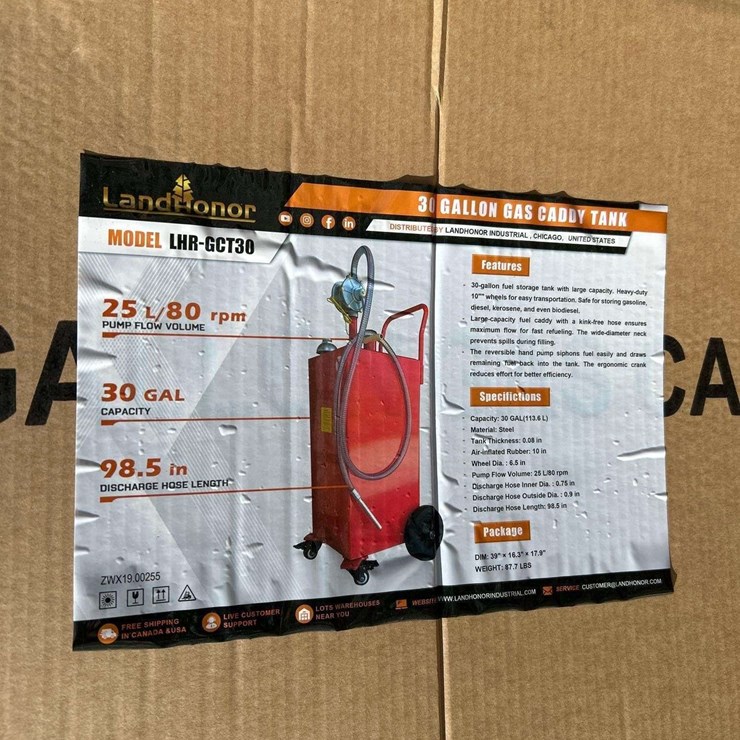 Land Honor 30 Gallon Gas Caddy Tank