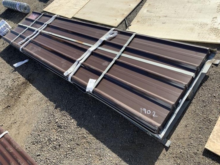 (70)-unused-12ft-x-3ft-metal-corrugated-roof-image-1