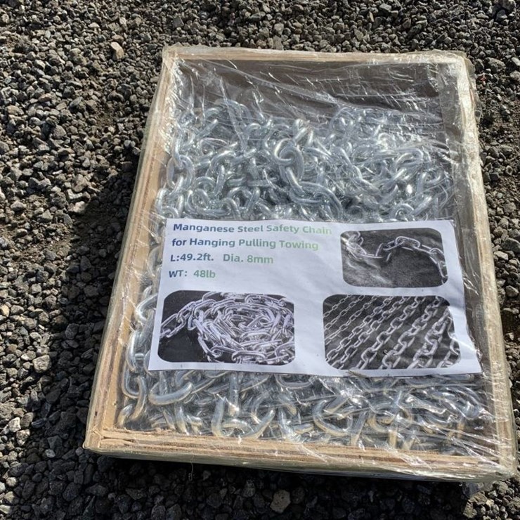 Unused Manganese Steel Safety Chain.