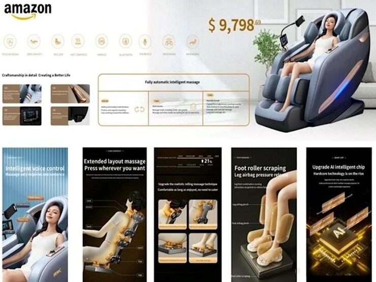 aboss-high-end-full-body-massage-chair-w/-intelligent-voice-control,-unused-image-2