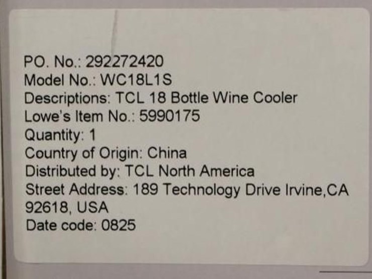 tcl-13.6"w-18-bottle-freestanding-indoor-wine-cooler,-stainless-steel,-unused-image-5