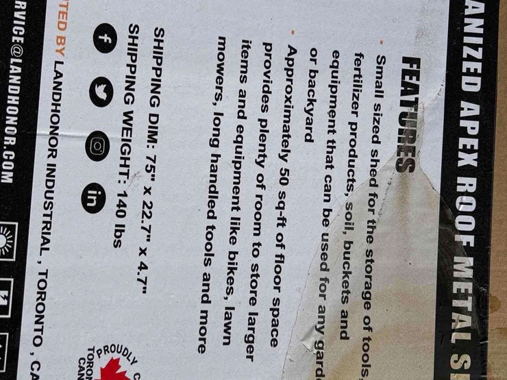 land-honor-6'x8'-galvanized-apex-roof-metal-shed-image-4