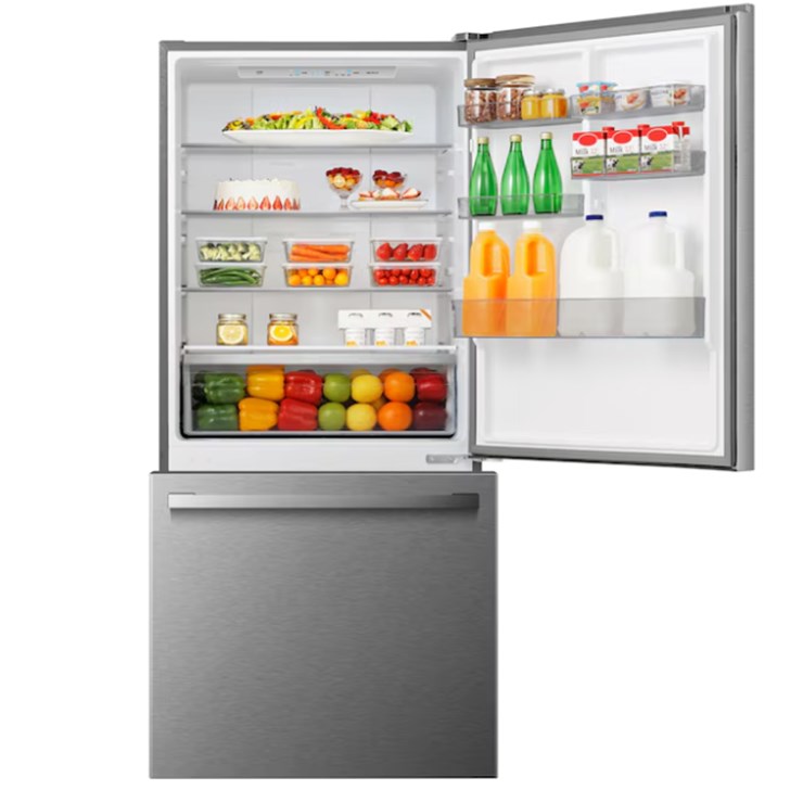 HISENSE 17.2 Cu. Ft. Conter-Depth 32" W Bottom-Freezer Refrigerator Fingerprint Resistant, See Desc.
