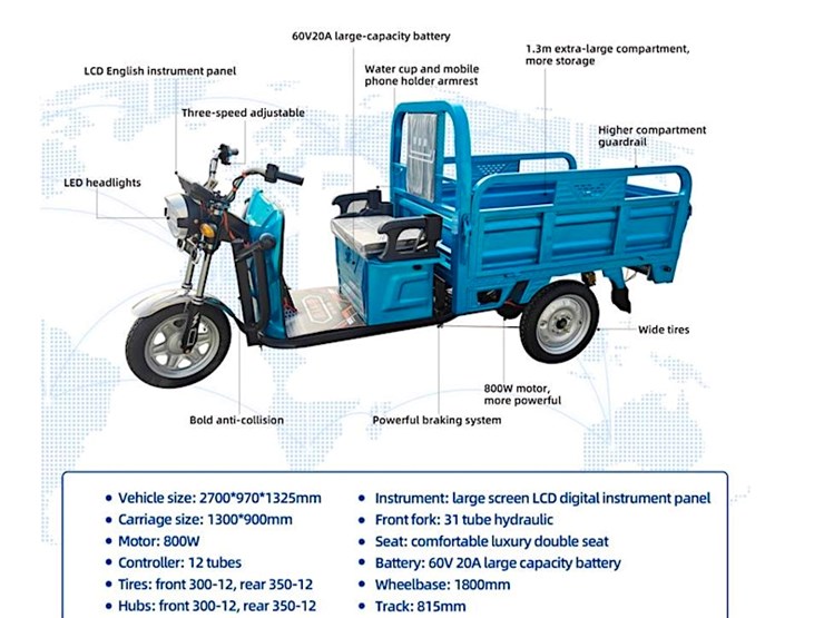 aboss-800w-60v-electric-powered-cargo-truck-motorized/3-wheel-tricycle-truck,-led-lights,-see-desc.-image-2