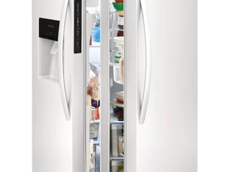 frigidaire-25.6-cu.-ft.-standard-depth-36"-w-side-by-side-refrigerator-in-white-w/-dispenser,-unused-image-6