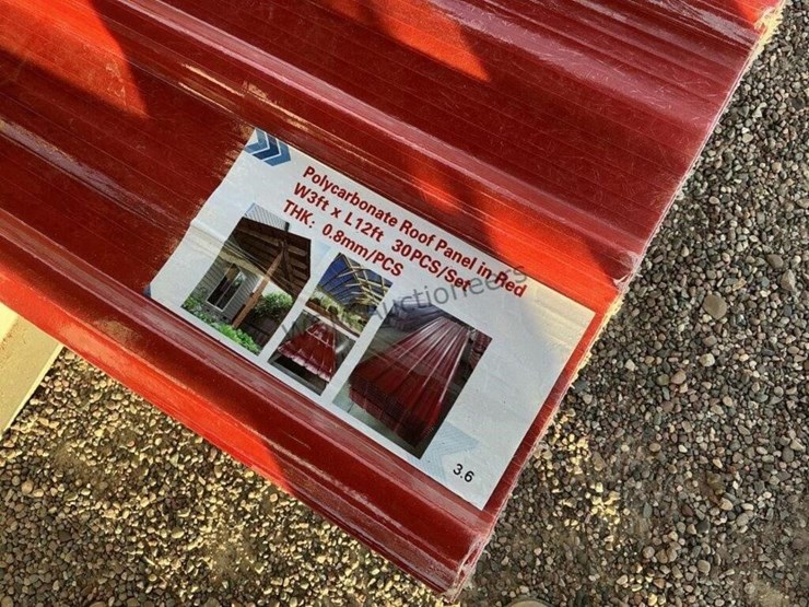 (30)-3ft-x-12ft-red-poly-roof-panels,-image-3